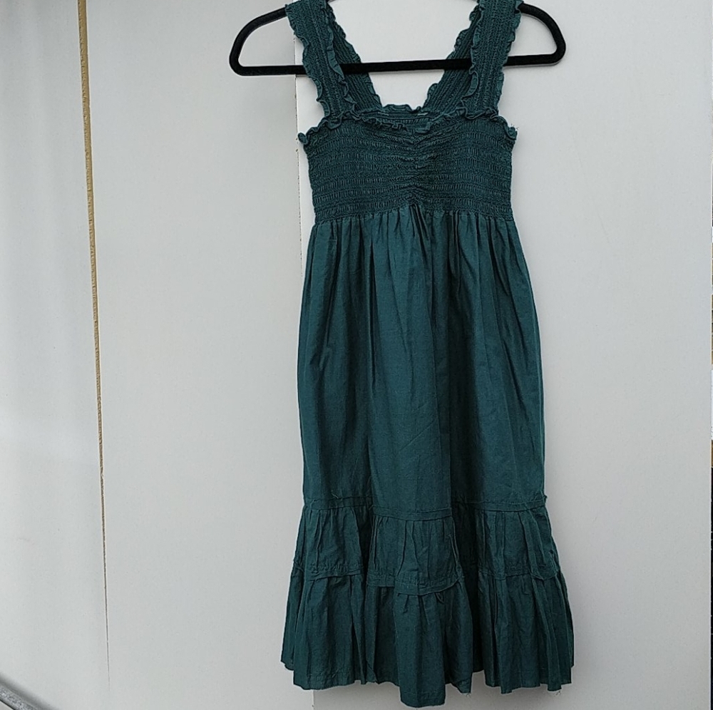 Green Cotton Summer Dress